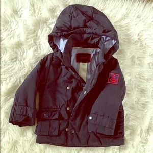 Jacadi toddler boys hooded puffer coat